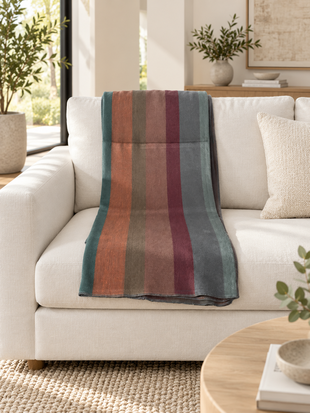 Handwoven Multicolor Alpaca Blanket
