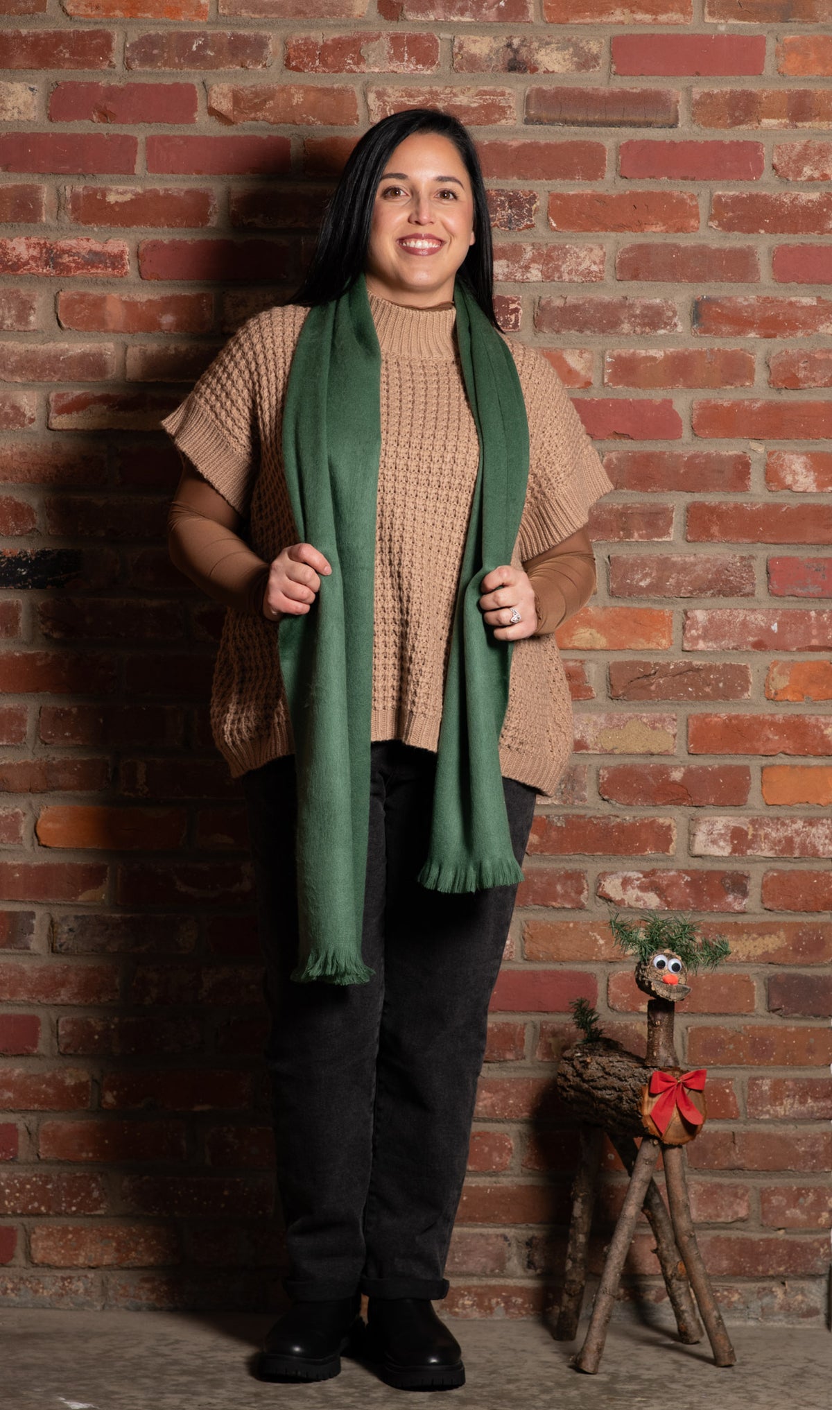The Otavalo Handwoven Alpaca Scarf | Veridian Green